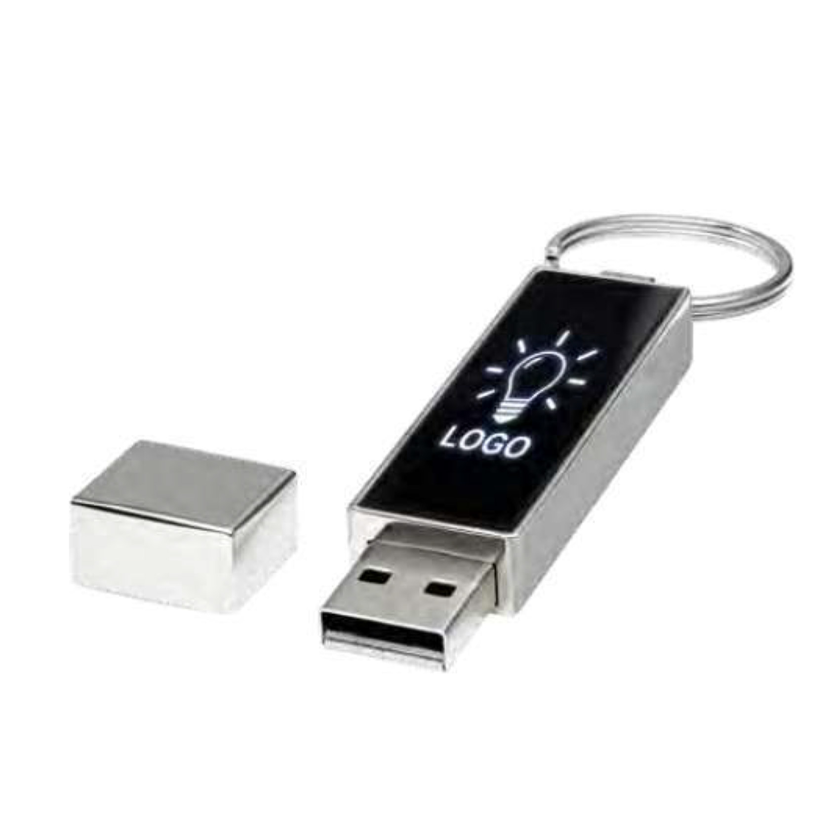 led cle usb rectangle