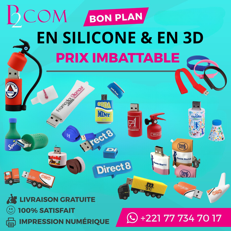 Clés USB en Silicone et en 3D