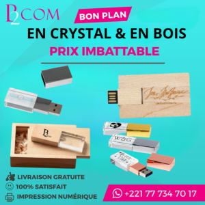Clés USB en Cristal et en Bois